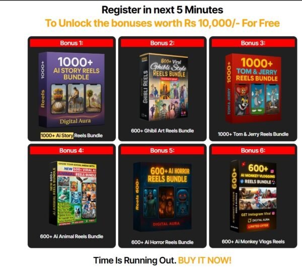All in One Get The Ultimate 500+ Viral Ai Hybrid, 1000+ Ai Story, Tom and Jerry, Cartoon story, AI Horror  Reels, AI Monkey Reel Bundle Now - Image 2